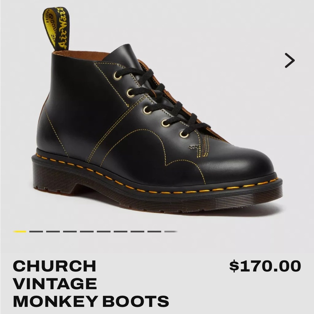 Dr. Doc Martens CHURCH VINTAGE MONKEY BOOTS Size M8/W9